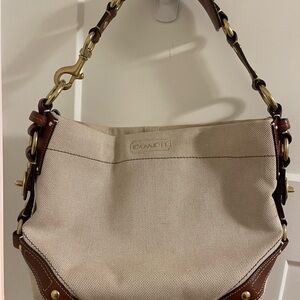 Coach Cream and Brown Women's Bag